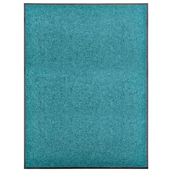 ARDEBO.de - Fußmatte Waschbar Cyan 90x120 cm