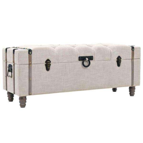 Aufbewahrungsbank-Set 3-tlg. Massivholz und Stahl 112x37x45 cm