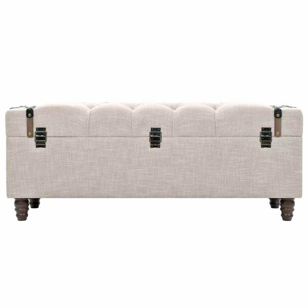 Aufbewahrungsbank-Set 3-tlg. Massivholz und Stahl 112x37x45 cm