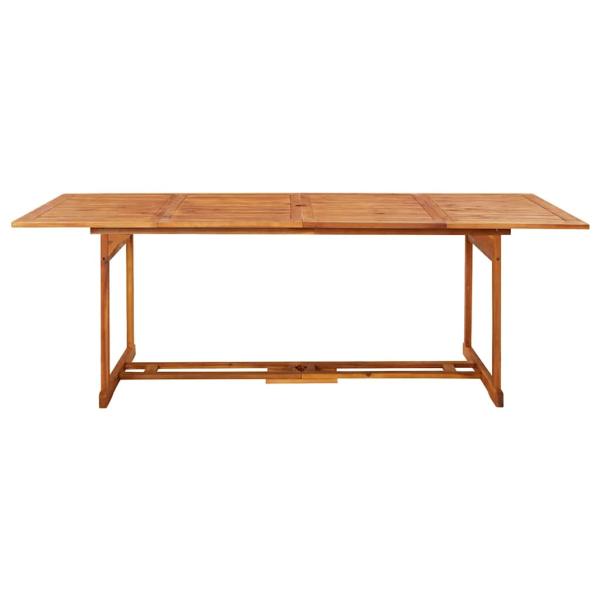 Garten-Esstisch 220x90x75 cm Massivholz Akazie