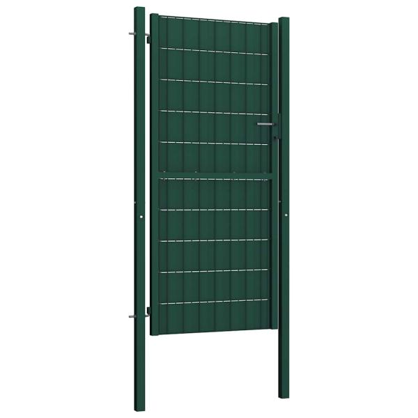 Gartentor aus PVC und Stahl 100 x 164 cm Grün