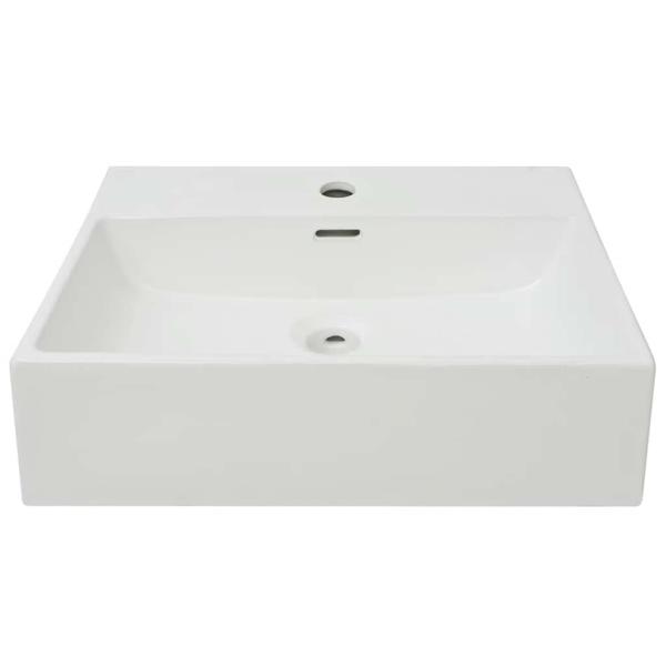 Waschbecken mit Hahnloch Keramik Wei? 51,5x38,5x15 cm