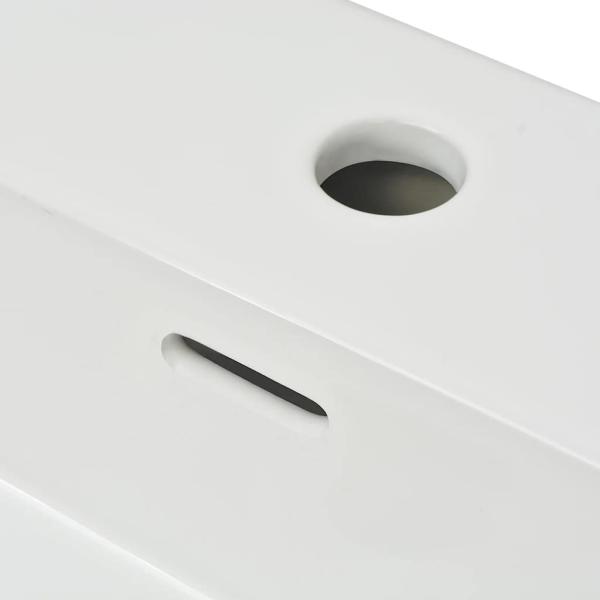 Waschbecken mit Hahnloch Keramik Wei? 51,5x38,5x15 cm