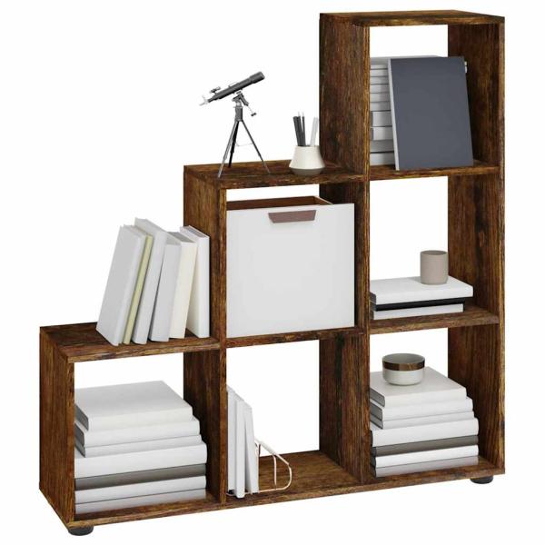 Treppenregal R?uchereiche 107 cm Holzwerkstoff