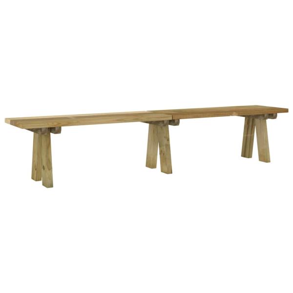 Gartenbank 220 cm Massivholz Kiefer Imprägniert