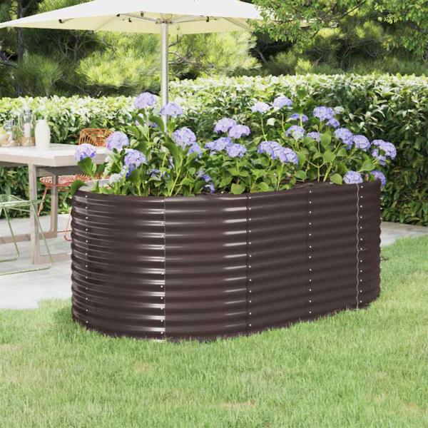 ARDEBO.de - Hochbeet Verzinkter Stahl 175x100x68 cm Braun