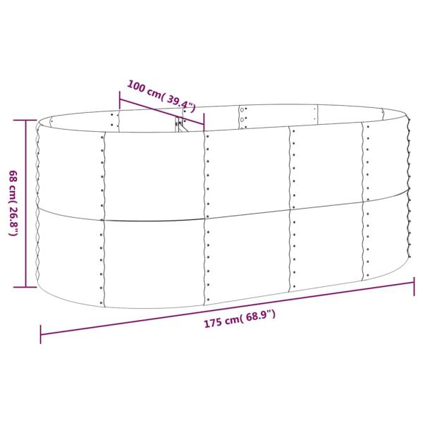 Hochbeet Verzinkter Stahl 175x100x68 cm Braun