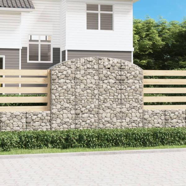 ARDEBO.de - Gabione mit Hochbogen 200x50x160/180 cm Verzinktes Eisen