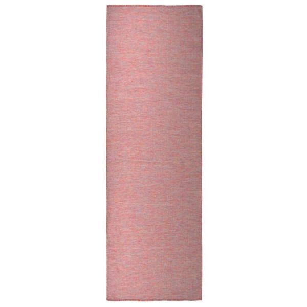 ARDEBO.de - Outdoor-Teppich Flachgewebe 80x250 cm Rot