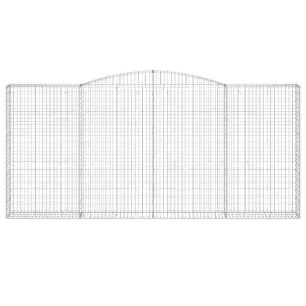 Gabione mit Hochbogen 400x30x180/200 cm Verzinktes Eisen