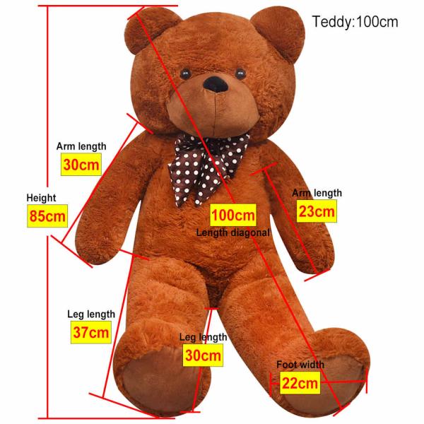 Weicher XXL-Plüsch-Teddybär Braun 85 cm