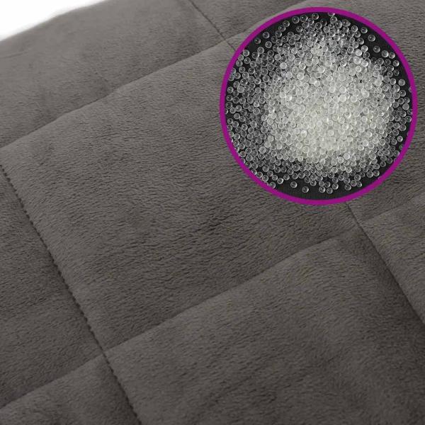 Gewichtsdecke mit Bezug Grau 200x225 cm 13 kg Stoff