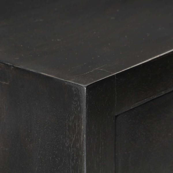 Schubladenschrank Schwarz Golden 45x30x105cm Mangoholz