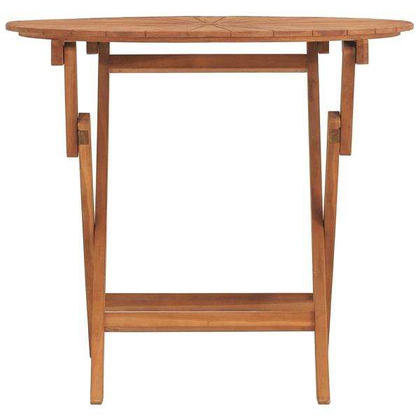 Gartentisch Klappbar Ø 85x75 cm Massivholz Teak