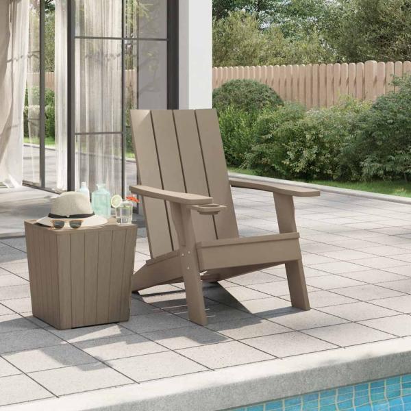 ARDEBO.de - Adirondack-Gartenstuhl Hellbraun 75x88,5x89,5 cm Polypropylen