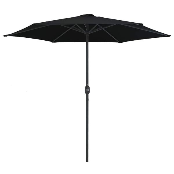 Sonnenschirm mit Aluminium-Mast 270x246 cm Schwarz