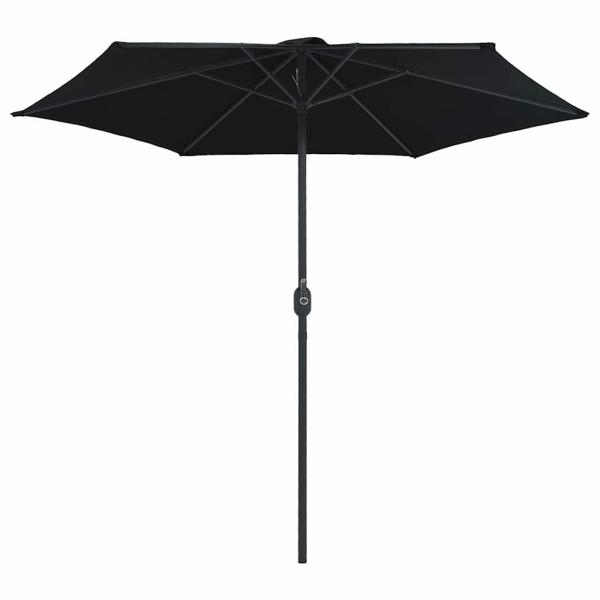 Sonnenschirm mit Aluminium-Mast 270x246 cm Schwarz