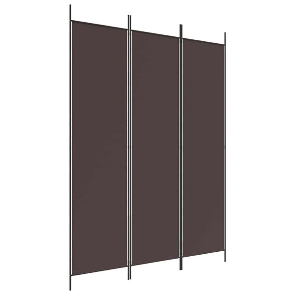 3-tlg. Paravent Braun 150x200 cm Stoff