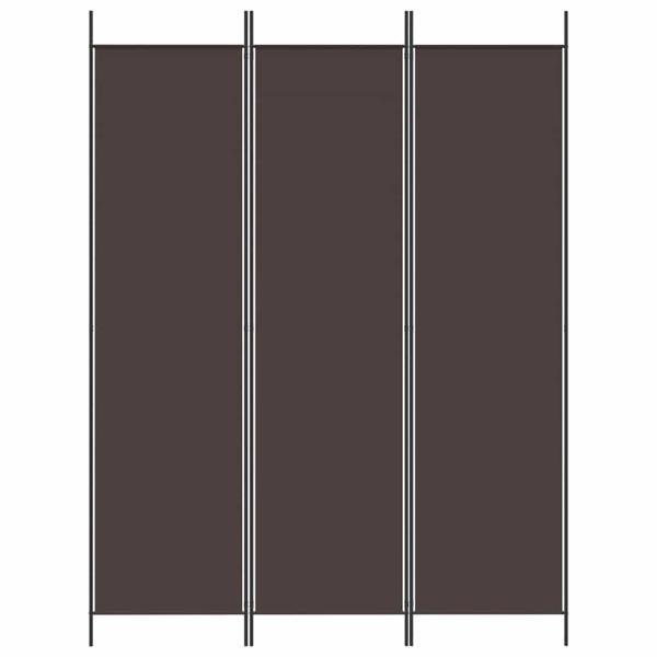 3-tlg. Paravent Braun 150x200 cm Stoff