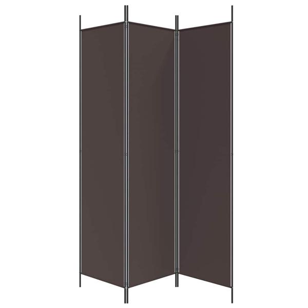 3-tlg. Paravent Braun 150x200 cm Stoff