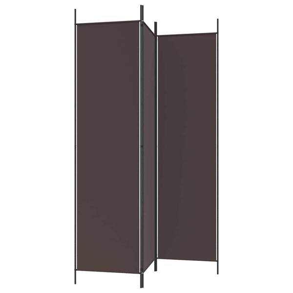 3-tlg. Paravent Braun 150x200 cm Stoff