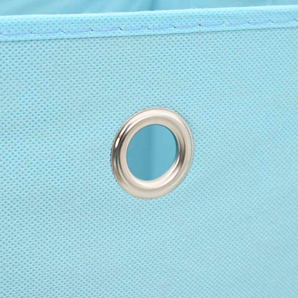 Aufbewahrungsboxen mit Deckeln 4 Stk. Babyblau 32x32x32cm Stoff