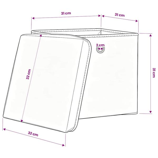 Aufbewahrungsboxen mit Deckeln 4 Stk. Babyblau 32x32x32cm Stoff