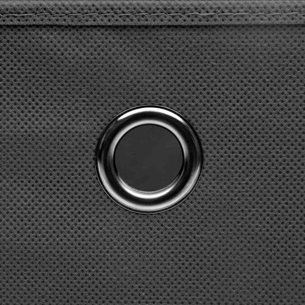 Aufbewahrungsboxen mit Deckeln 4 Stk. 28x28x28 cm Grau