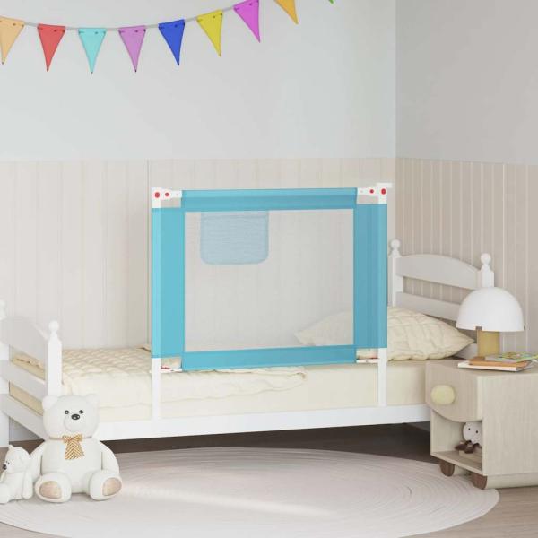 ARDEBO.de - Kleinkind-Bettschutzgitter Blau 90x25 cm Stoff