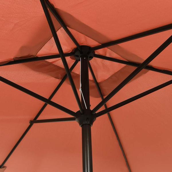 Sonnenschirm mit Metall-Mast 300x200 cm Terrakotta