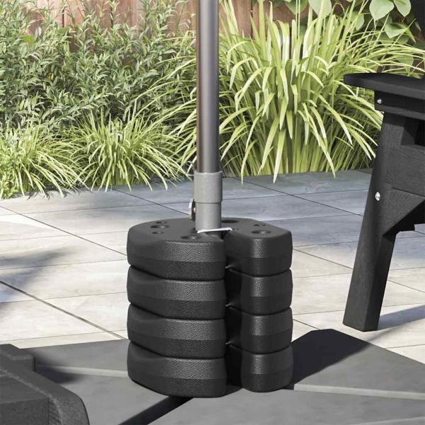 ARDEBO.de - Pavillon-Gewichte 4 Stk. Schwarz 220x50 mm Beton