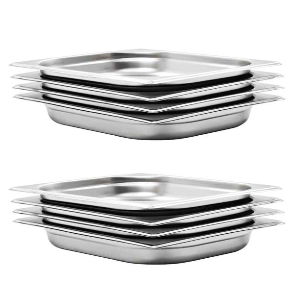 ARDEBO.de - Gastronormbehälter 8 Stk. GN 1/2 40 mm Edelstahl