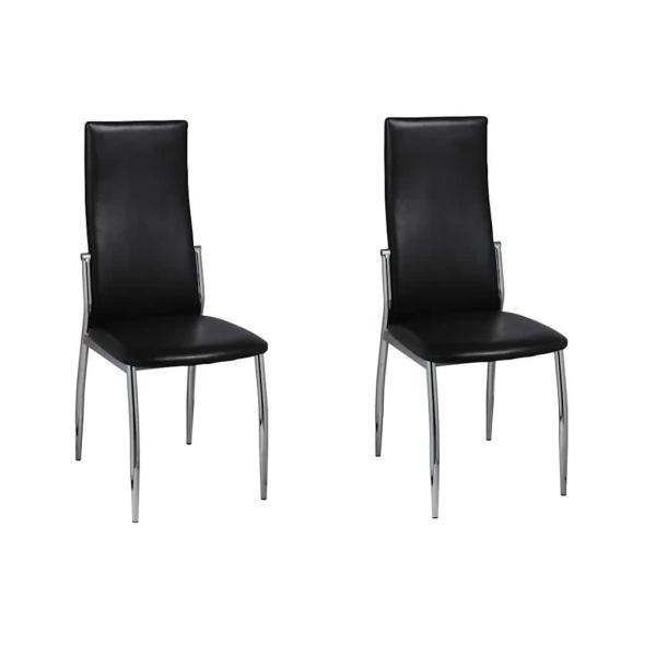 Esszimmerst?hle 2 Stk. Schwarz Kunstleder