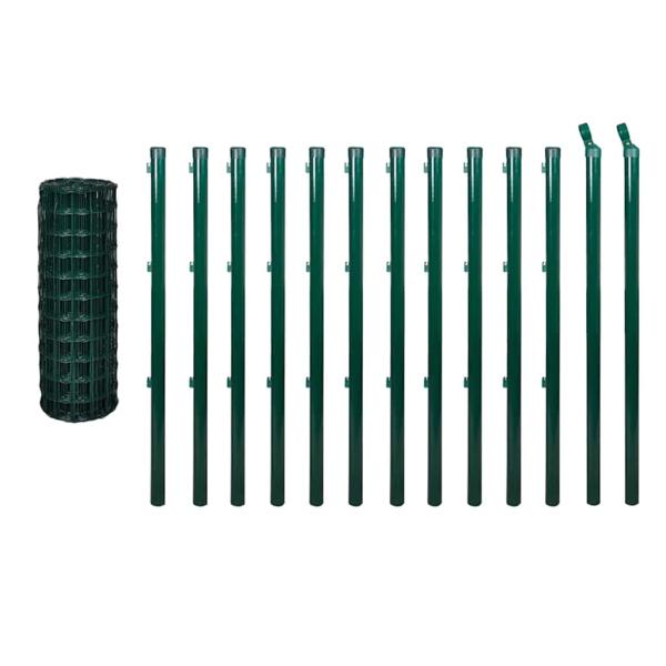 Eurozaun Stahl 25 x 1 m Grün