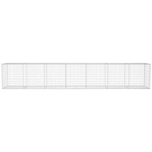 Gabionenwand mit Abdeckung Verzinkter Stahl 600x50x100 cm