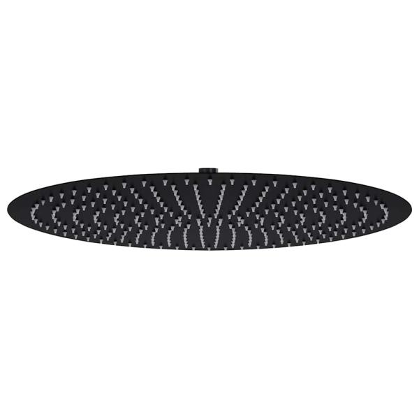ARDEBO.de - Regenbrause Edelstahl 50 cm Rund Schwarz