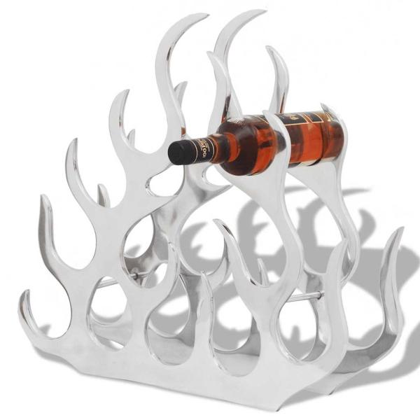 ARDEBO.de - Flaschenregal für 11 Flaschen Silbern Aluminium