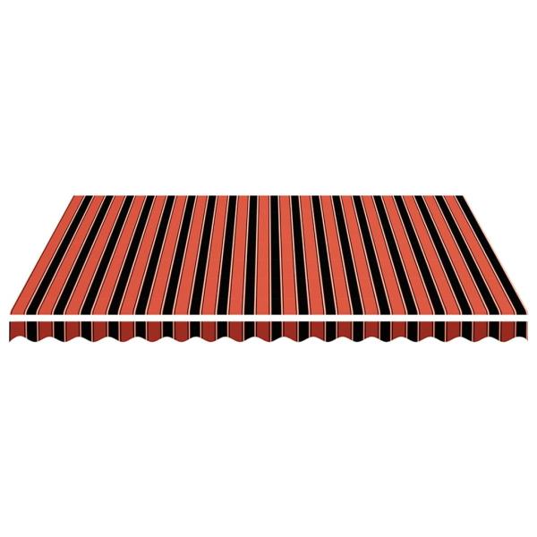 Ersatzstoff für Markise Orange und Braun 450x350 cm Polyester