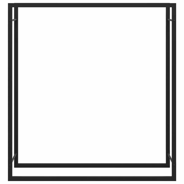 Brennholzregal Mattschwarz 110x28x116 cm Stahl