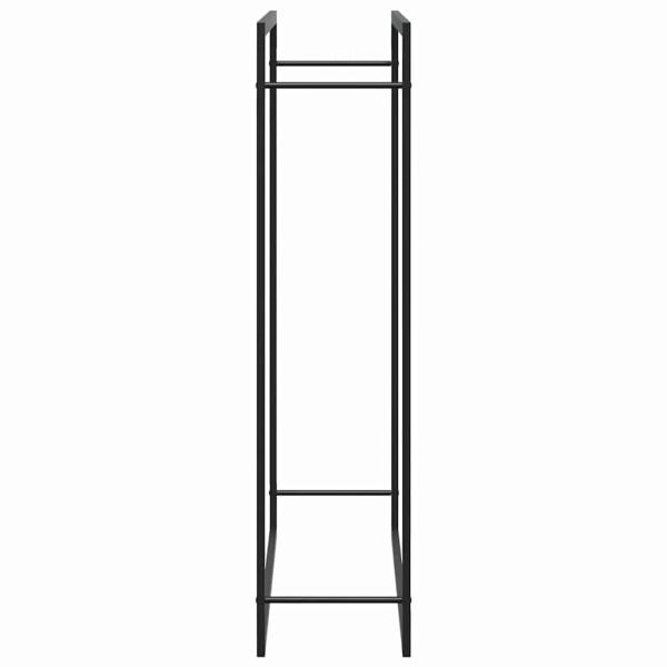 Brennholzregal Mattschwarz 110x28x116 cm Stahl