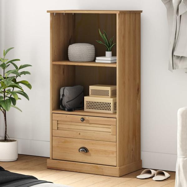 ARDEBO.de - B?cherregal VIGO 60x35x114,5 cm Massivholz Kiefer