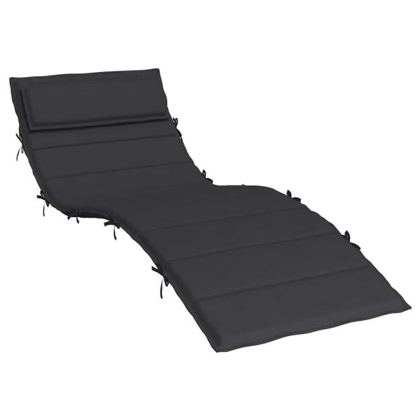 Sonnenliegen-Auflage Schwarz 180x60x4 cm Oxford-Gewebe