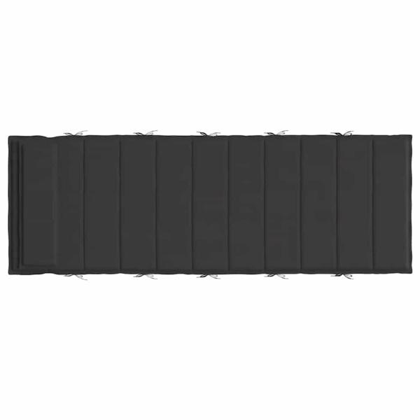 Sonnenliegen-Auflage Schwarz 180x60x4 cm Oxford-Gewebe