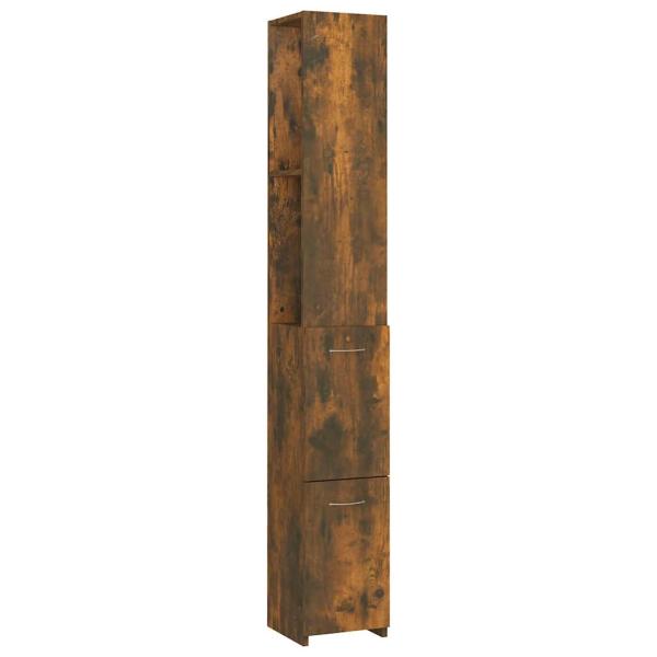 Badschrank R?uchereiche 25x26,5x170 cm Holzwerkstoff