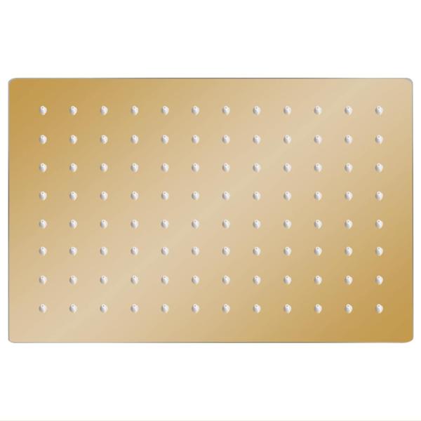 Regenbrause Edelstahl 30x20 cm Rechteckig Golden