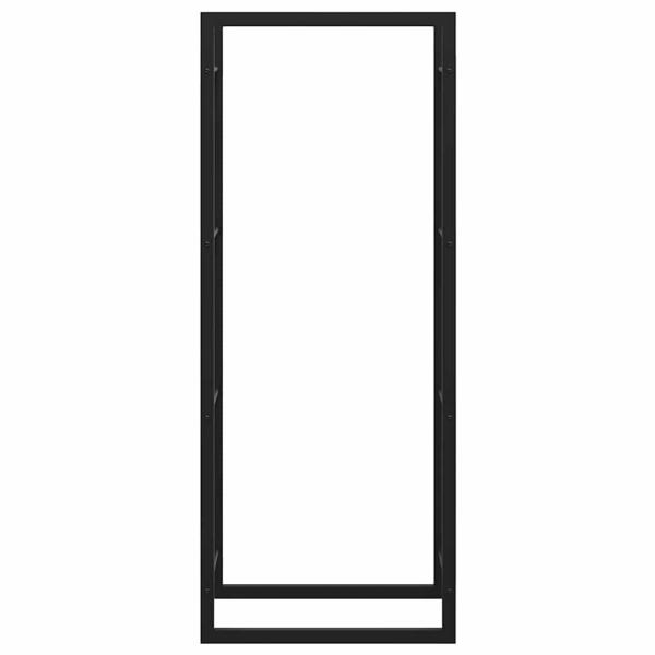 Brennholzregal Mattschwarz 50x28x132 cm Stahl