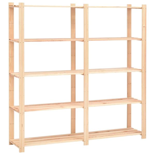 ARDEBO.de - Lagerregal mit 5 B?den 170?38?170 cm Kiefer Massivholz 500 kg