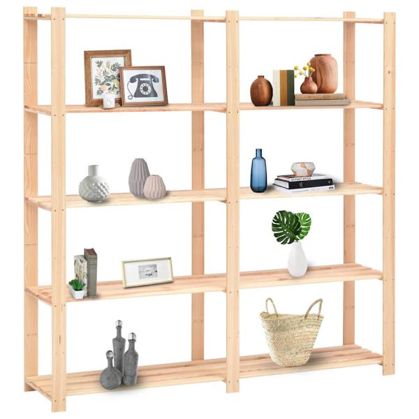 Lagerregal mit 5 B?den 170?38?170 cm Kiefer Massivholz 500 kg