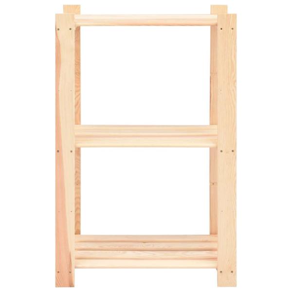 Lagerregal mit 3 B?den 60?38?90 cm Kiefer Massivholz 150 kg