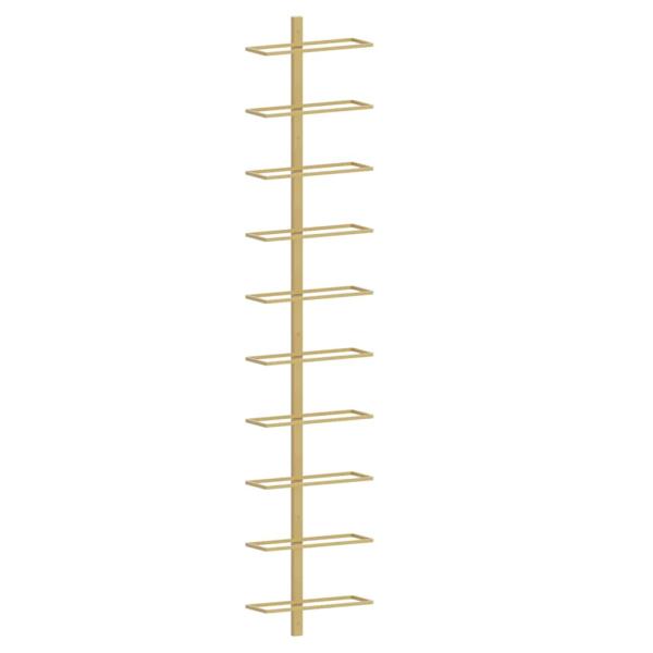 Wand-Weinregal für 10 Flaschen Golden Metall